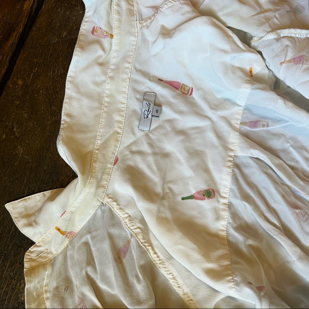 RAILS Rosé Silk Blouse XS - Picture 10 of 14